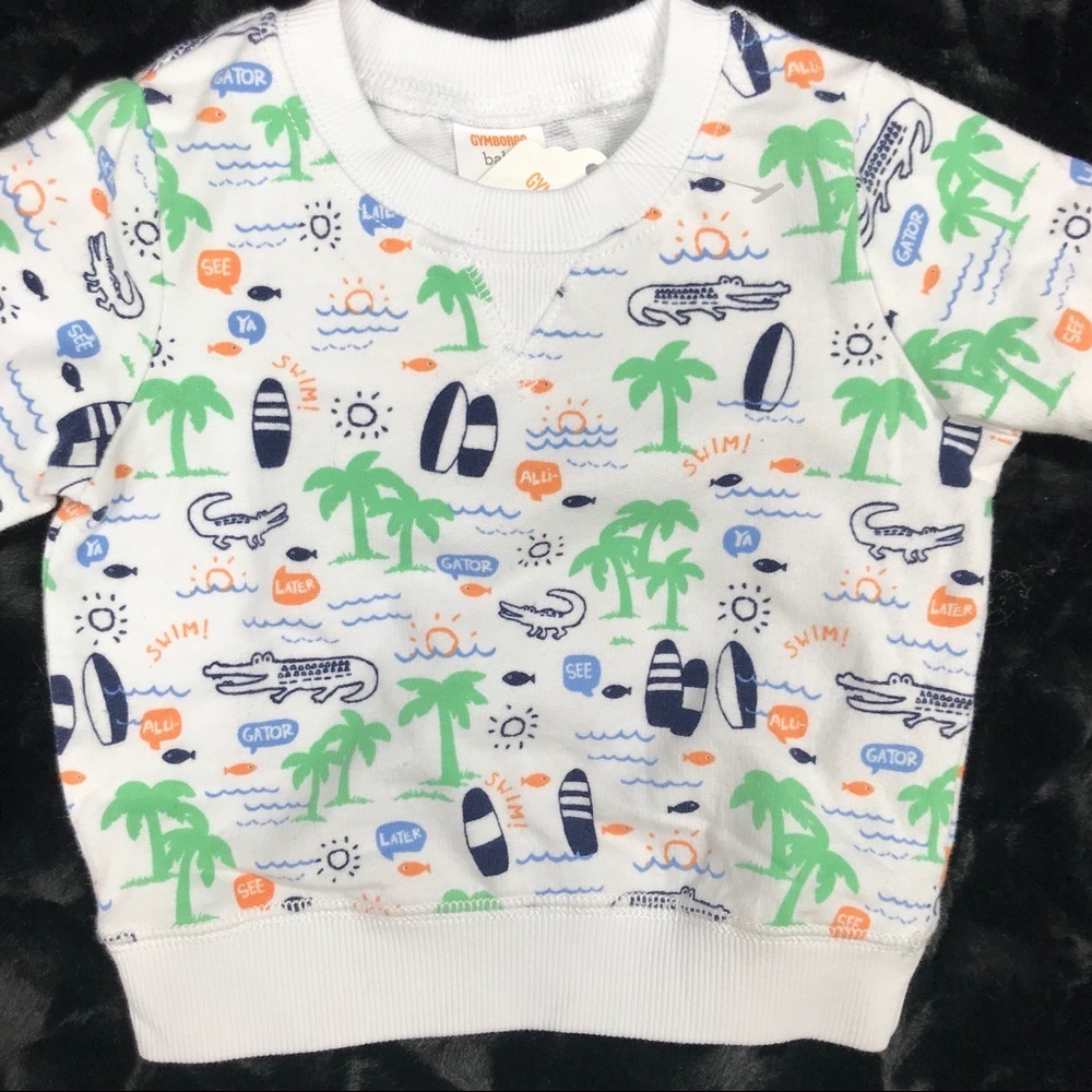 Gymboree Crocodiles Pullover Surf Palm Alligators